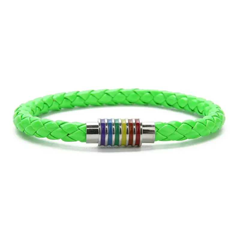 Vibrance Braided Bracelet Collection - Silver - Green / 7.5in - Jewelry