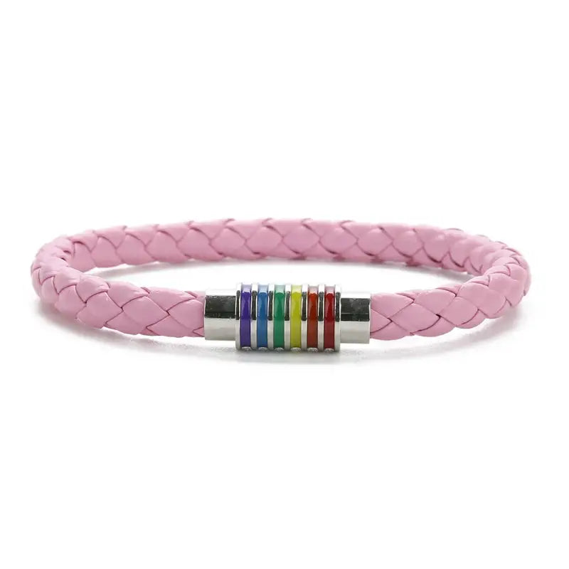 Vibrance Braided Bracelet Collection - Silver - Pink / 7.5in - Jewelry