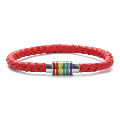 Vibrance Braided Bracelet Collection - Silver - Red / 7.5in - Jewelry