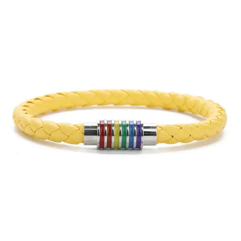 Vibrance Braided Bracelet Collection - Silver - Yellow / 7.5in - Jewelry