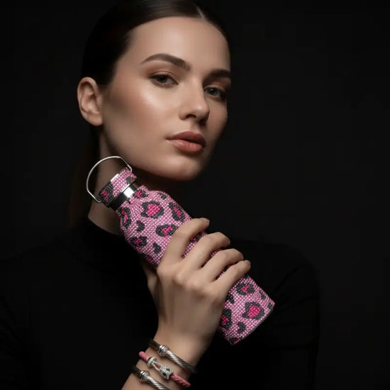 Wild Glow Vessel - Pink Leopard Print - Tumbler