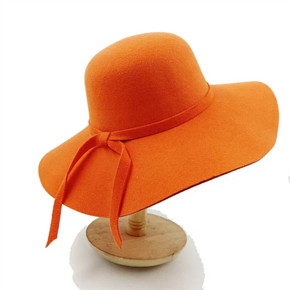 2023 New Fedora Hat Multi color hat women’s curly bow colored felt Men’s large brim party sombrero hombre - 13 / 55