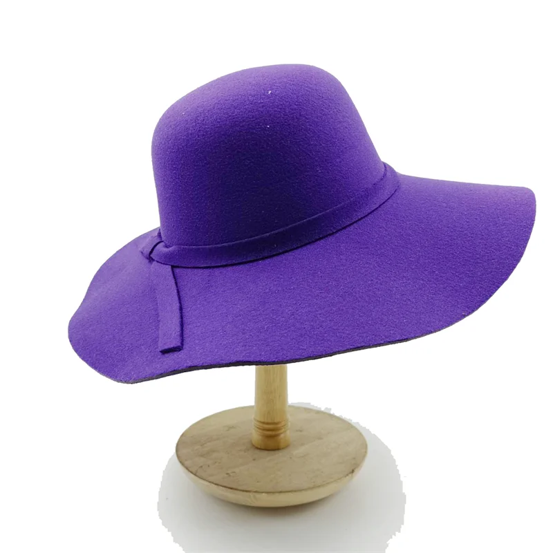 2023 New Fedora Hat Multi color hat women’s curly bow colored felt Men’s large brim party sombrero hombre - 41 / 55