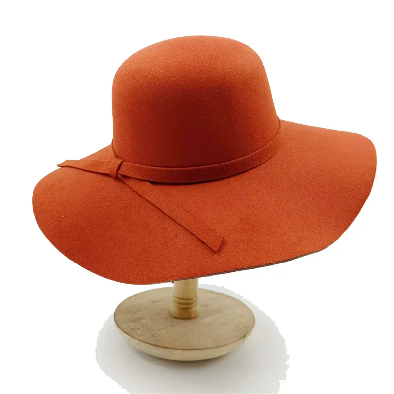 2023 New Fedora Hat Multi color hat women’s curly bow colored felt Men’s large brim party sombrero hombre - 37 / 55