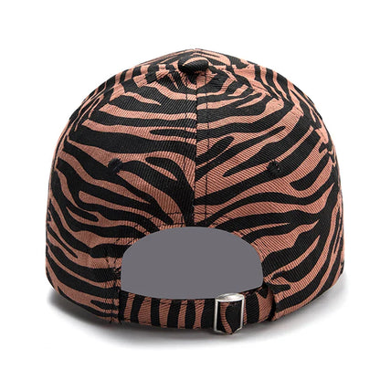 Zebra Stripe European and American Fashion Outdoor Baseball Hat Duck Tongue Sun Sunshade