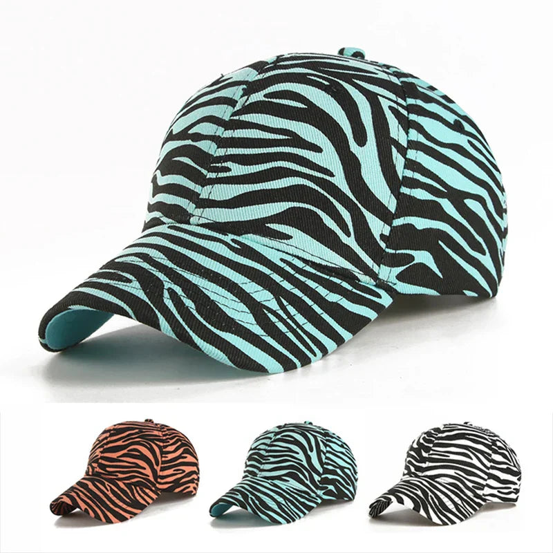 Zebra Stripe European and American Fashion Outdoor Baseball Hat Duck Tongue Sun Sunshade