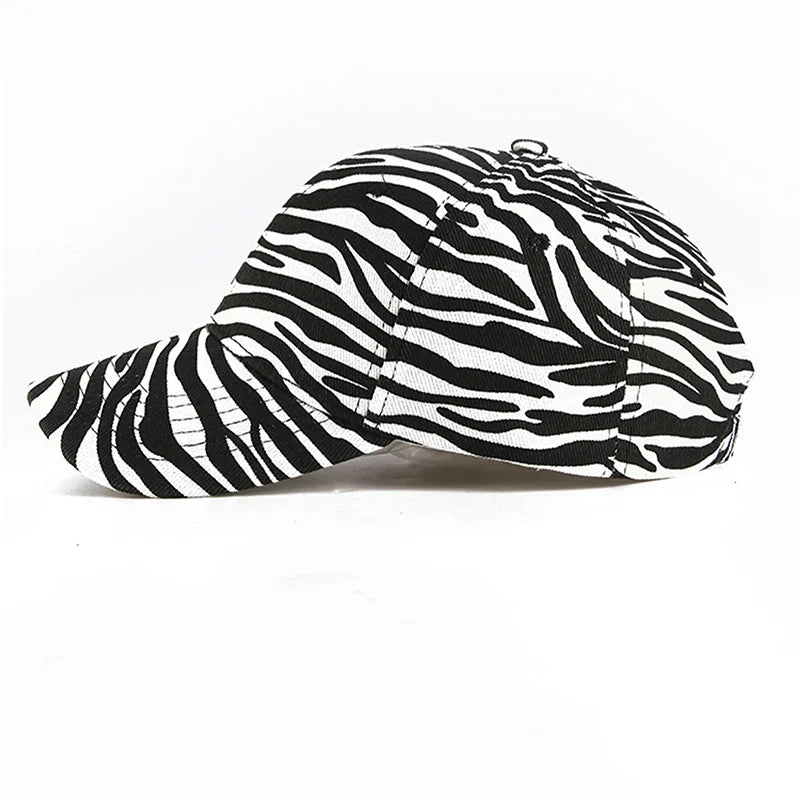 Zebra Stripe European and American Fashion Outdoor Baseball Hat Duck Tongue Sun Sunshade